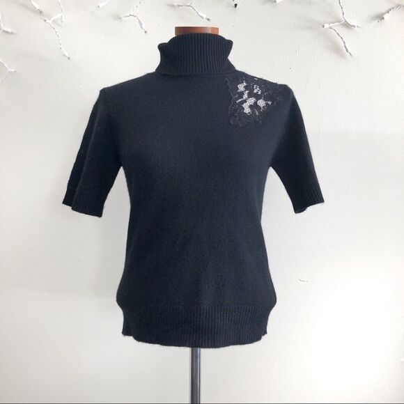 Magaschoni 100% Cashmere turtleneck black sweater - Picture 2 of 5